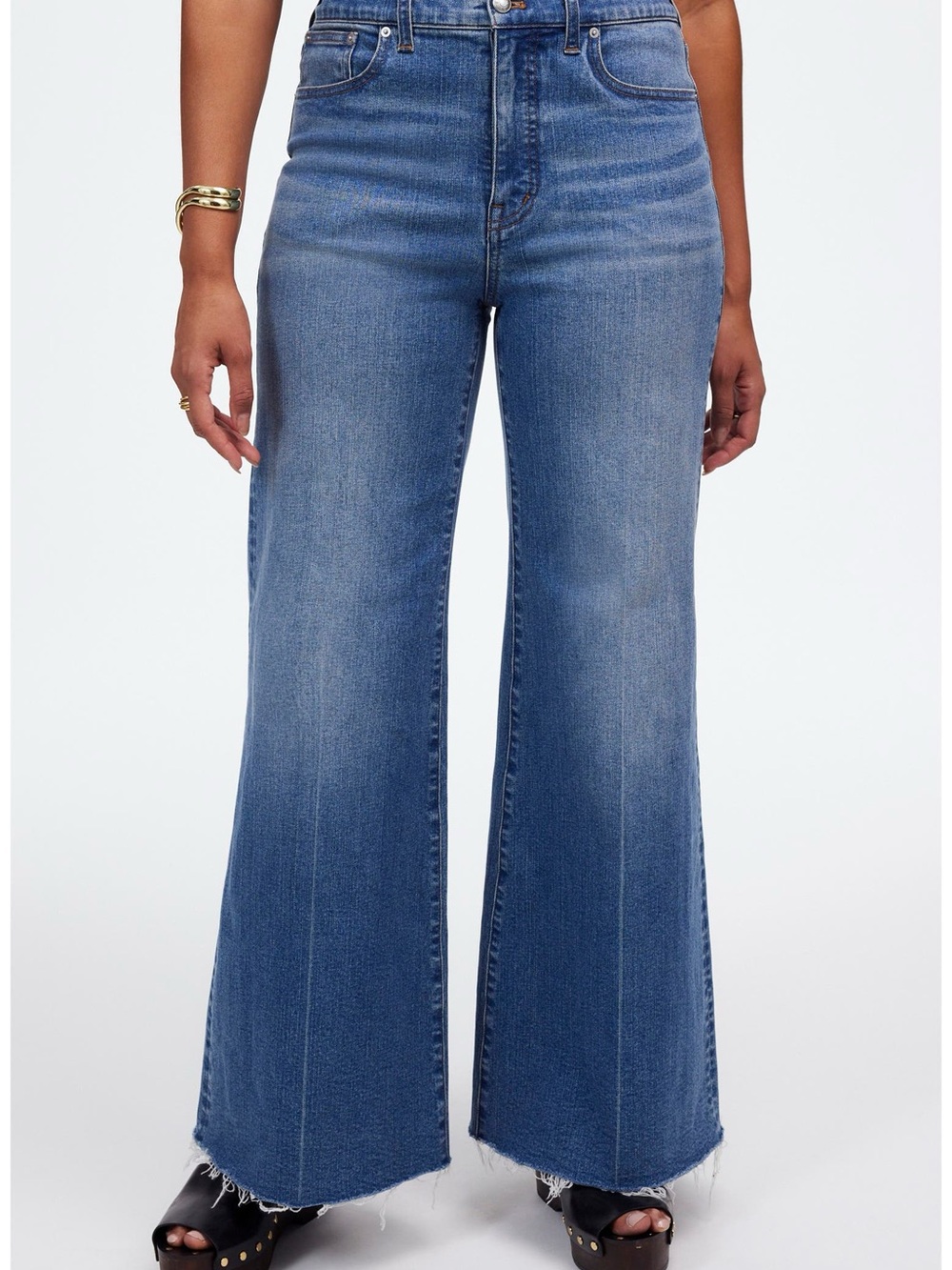Madewell Flared Wide Leg Crop Jeans